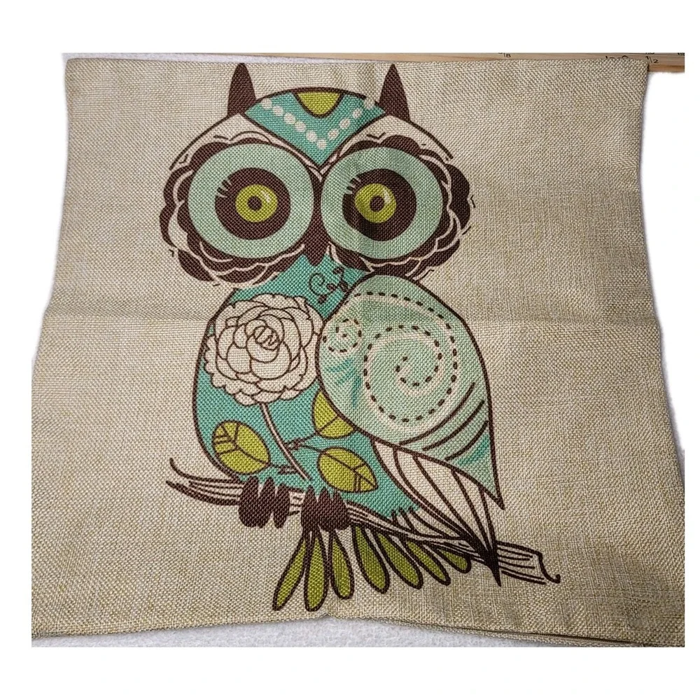 Owl Decorative Throw Pillow Cover 17x17 Home Decor Set Of 2